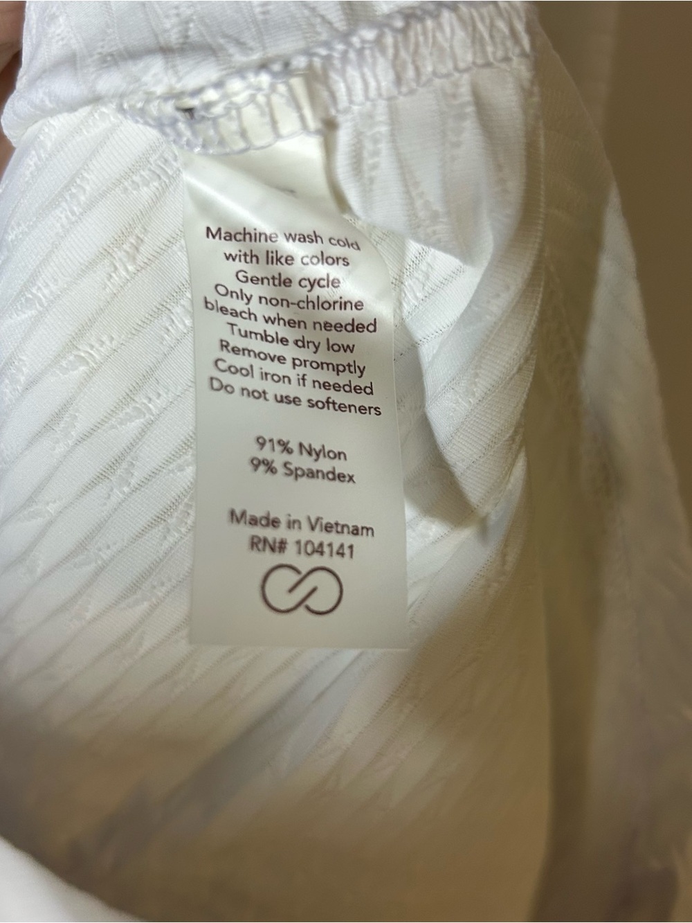 Calia White Long Sleeve Textured Lightweight Top Shirt Workout Medium - Picture 5 of 6